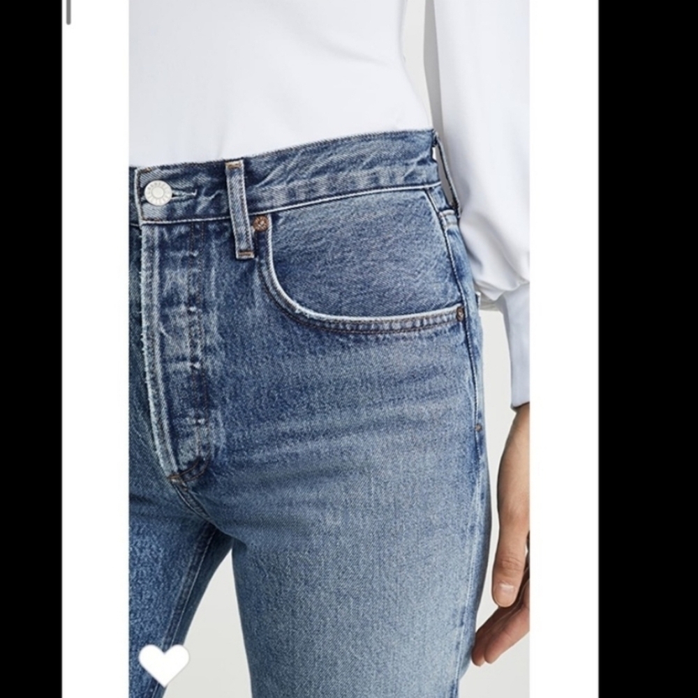 AGOLDE Ripley Mid Rise Straight Jeans in Forfeit Size 25 - Picture 2 of 11